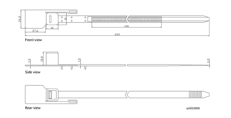 Container and mail bag plastic seals CAD 