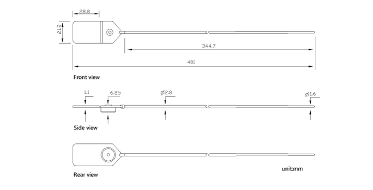 Fire extinguisher pull tight plastic seal CAD