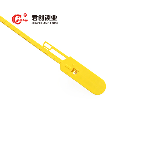 Adjustable length pull tight plastic seal JCPS308