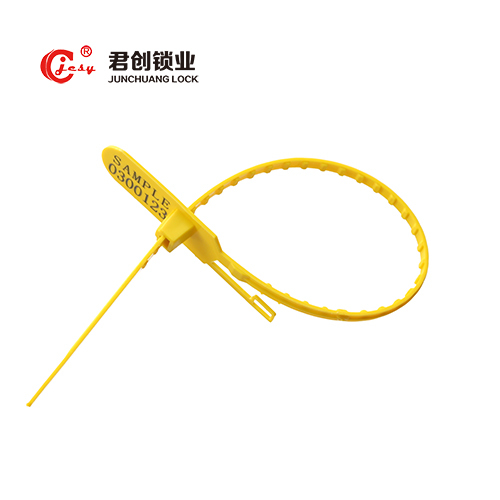 Adjustable length pull tight plastic seal JCPS308