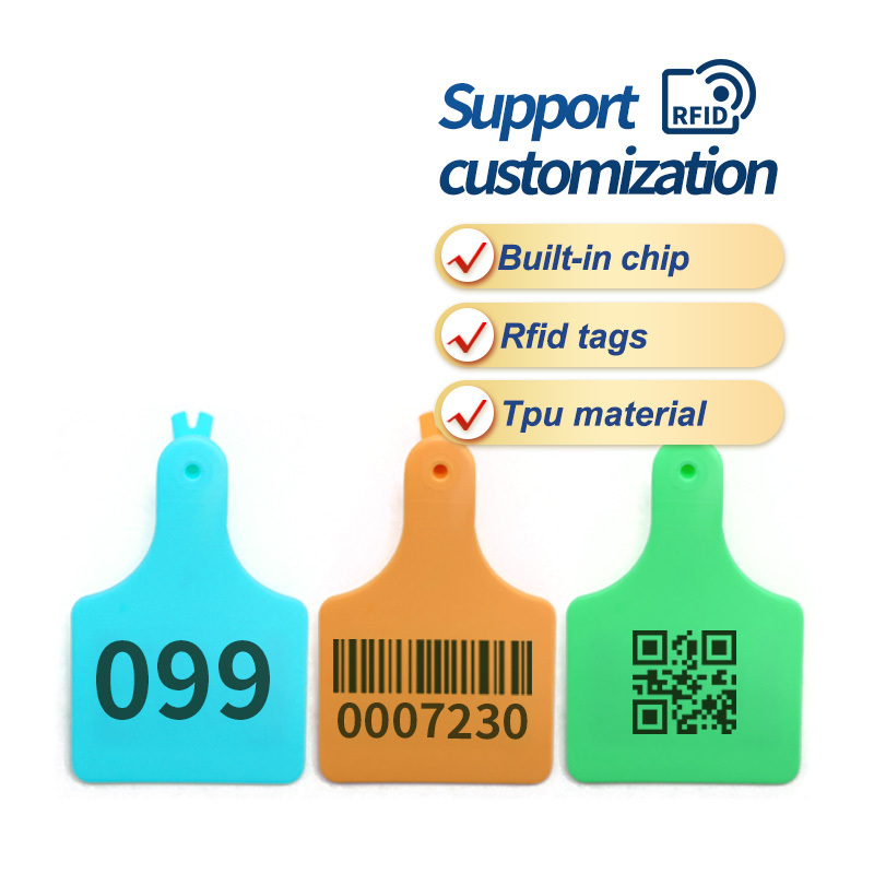 JCET040 Farm management Rfid Livestock LF electronic ear tag