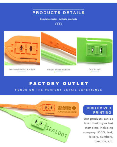 JCPS210 one time use plastic seal with metal insert