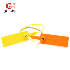 High security plastic seal with logo and barcode