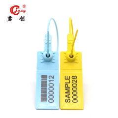 High security plastic seal with logo and barcode