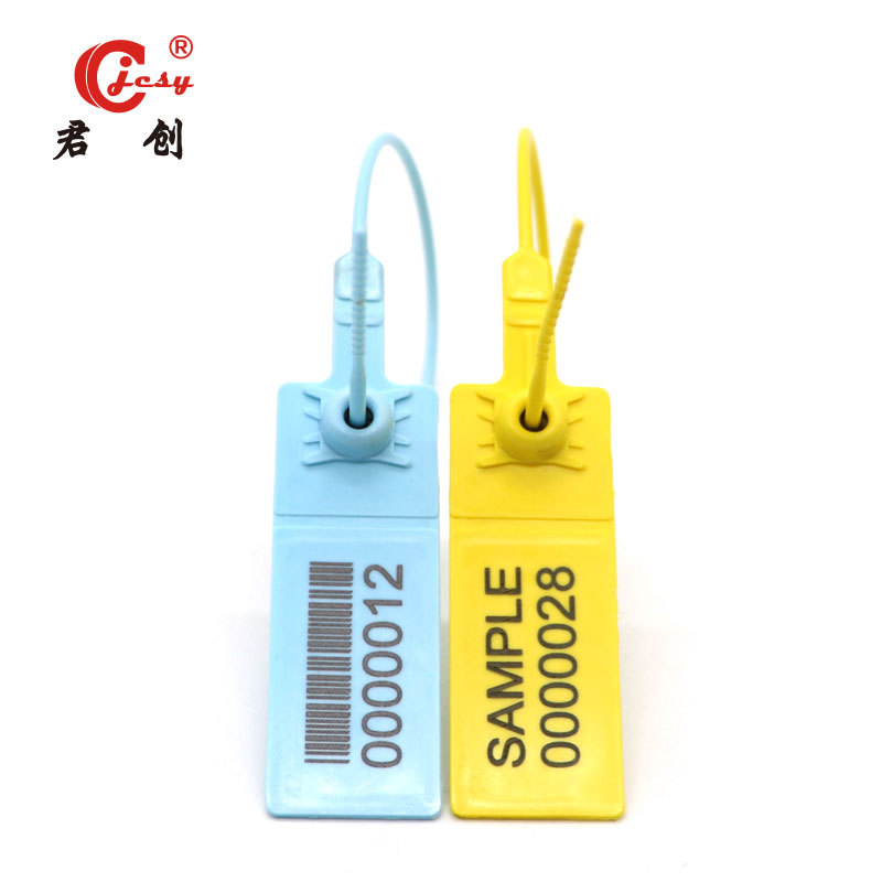 High security plastic seal with logo and barcode