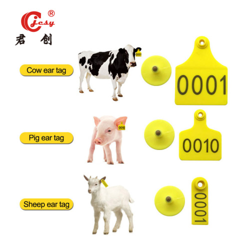 Étiquette d'oreille d'animal d'étiquette d'oreille de 77x100mm pour le cochon de bovin de mouton