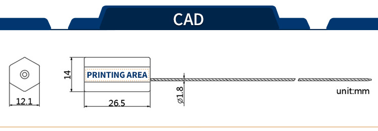 Hexagonal Head Cable Seals Size