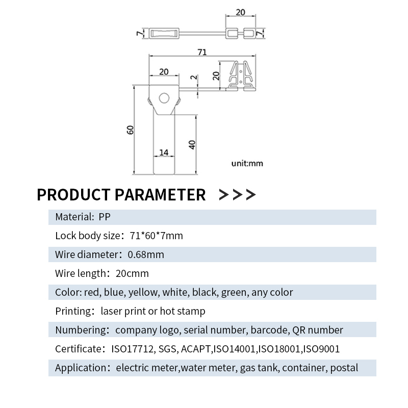 JCMS204 d'étanchéité en plastique de mètre d'eau