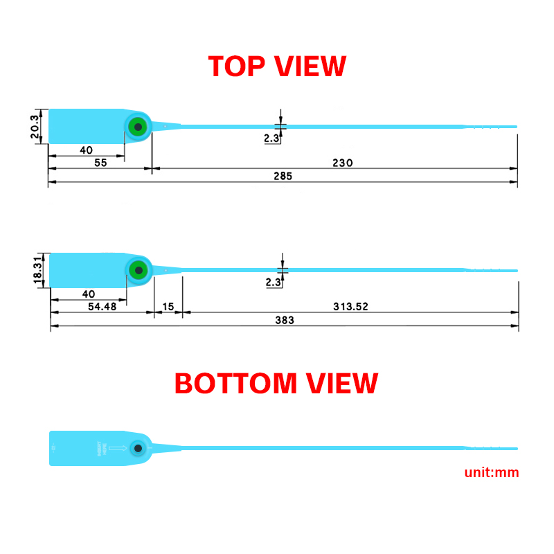 Tamper proof plastic seals JCPS208
