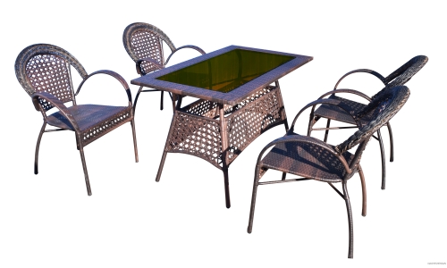 outdoor furniture rattan set table chair