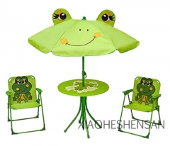 kid 4 set folding chair table umbrella children cartoon leisure outdoor set