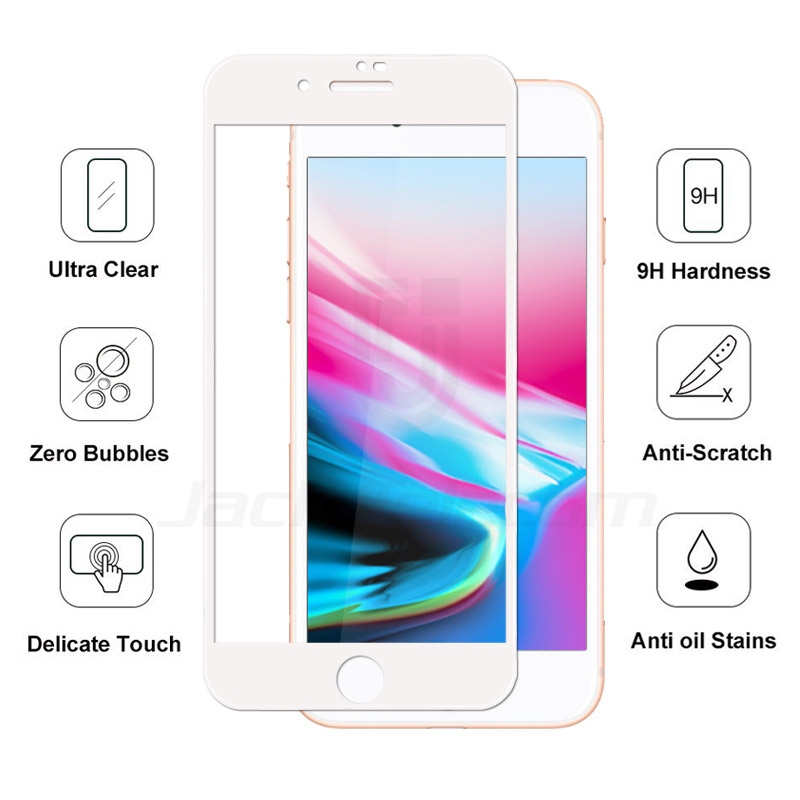 iPhone 8 Plus 4D Round Edge Full Edge To Edge Tempered Glass