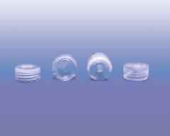9mm Screw thread cap(Royal), made from PP, blue, centre hole