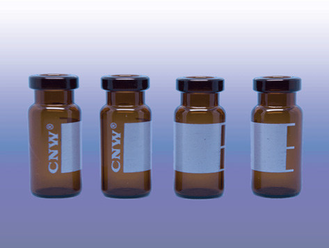 11mm Crimp neck vial, 32x11.6mm, clear glass, white graduation line and marking spot and CNW logo, Borosilicate type 70