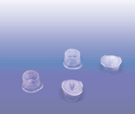 15mm transparent PE-plug for shell vial