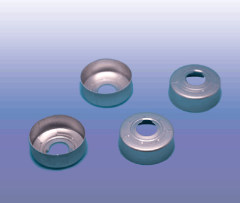 Aluminum cap for 20mm crimp neck vial, without septa, centre hole