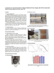 Comparison of cytotoxicity results of chlorinated water samples from CNW Poly-Sery HLB Pro SPE column based on Water and CNW SPE column solid pha
