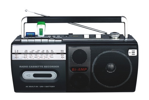 New Portable AM/FM/SW 1-2 Band Cassette Radio