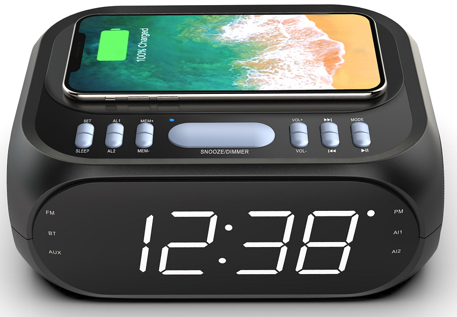 New Alarm Clock Radio With Wireless Charging,Alarm Clock Radio