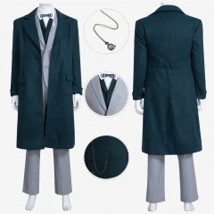 Fantastic Beasts: The Secrets of Dumbledore Newt Scamander Cosplay Costume Suit Outfit
