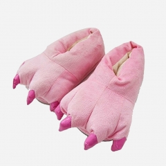 Pink Animal Slippers Onesie Costume Pajamas Shoes for Adult Kids Unibuy