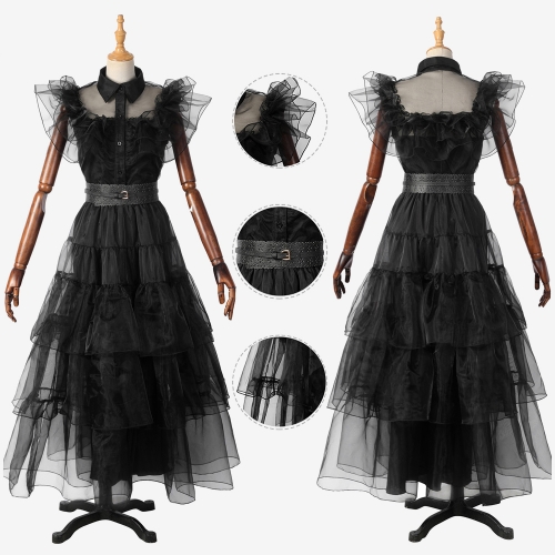 The Addams Family Wednesday Addams Dress Costume Cosplay Suit Unibuy