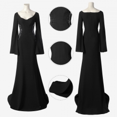 The Addams Family Morticia Addams Costume Cosplay Suit Dress Unibuy