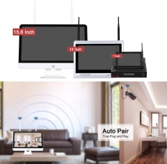 [All-in-One] 1080P Wireless Security Camera System with 15.6 Inch Monitor,ANRAN 8pcs 2MP Outdoor Home Surveillance Video WiFi Security Camera, 8CH NVR