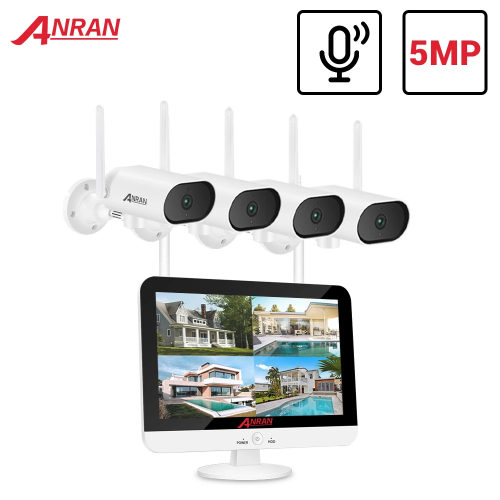 ANRAN PTZ 5MP Video Surveillance Camera System 1920P CCTV Waterproof Outdoor Camera APP Control Rotate CCTV Cameras Kit IR Cut with 1TB HDD