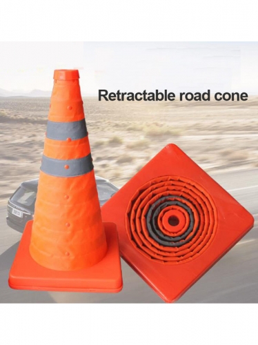 Rubber Tripod Road Collapsible Ice Cream Bucket Safety Facilities Collapsible Traffic Cones