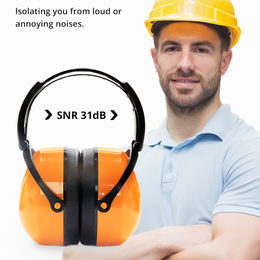 Safety helmet ear defender anti noise canceling soundproof earmuffs for safety helmet