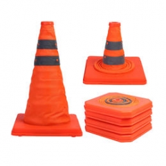 Rubber Tripod Road Collapsible Ice Cream Bucket Safety Facilities Collapsible Traffic Cones