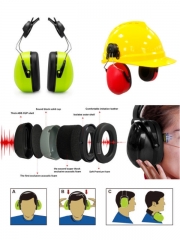Personal protective earmuff safety helmet mounted earmuff noise reduction earring protection