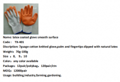 Tingxing latex coated glove crinkle surface
