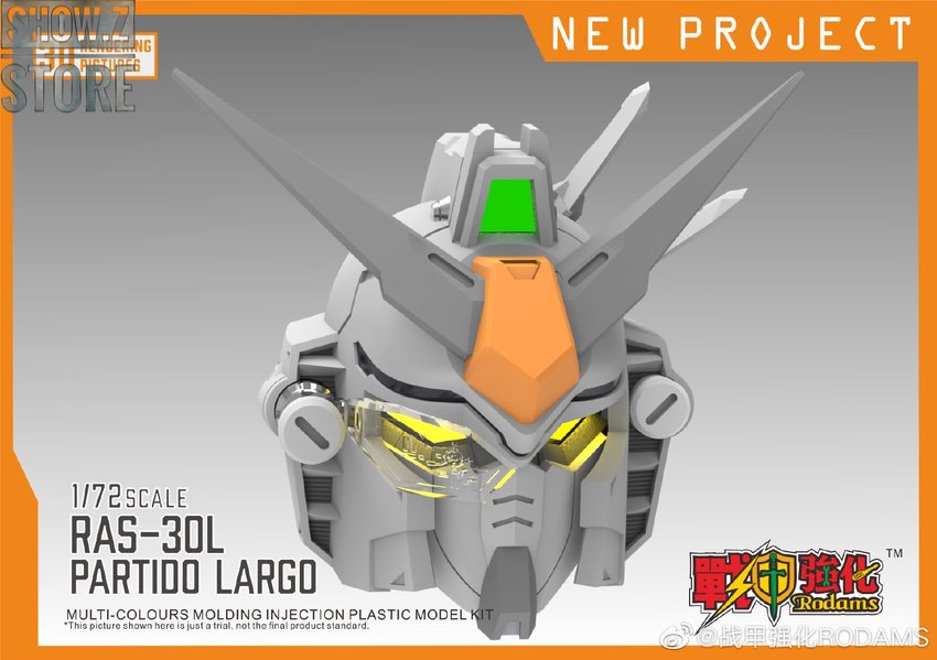 Rodams 1/72 RAS-30 RX-78GP03S Gundam Orange Version Model Kit