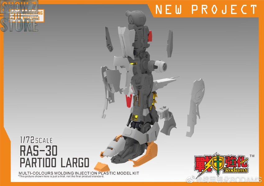 Rodams 1/72 RAS-30 RX-78GP03S Gundam Orange Version Model Kit
