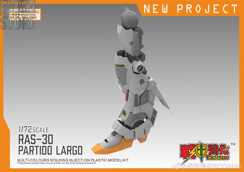 Rodams 1/72 RAS-30 RX-78GP03S Gundam Orange Version Model Kit
