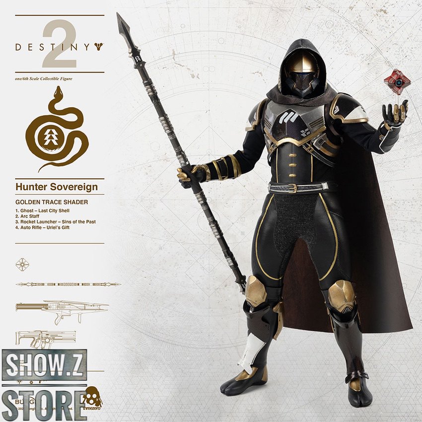 Threezero Studio 1/6 Destiny 2 Hunter Sovereign Golden Trace