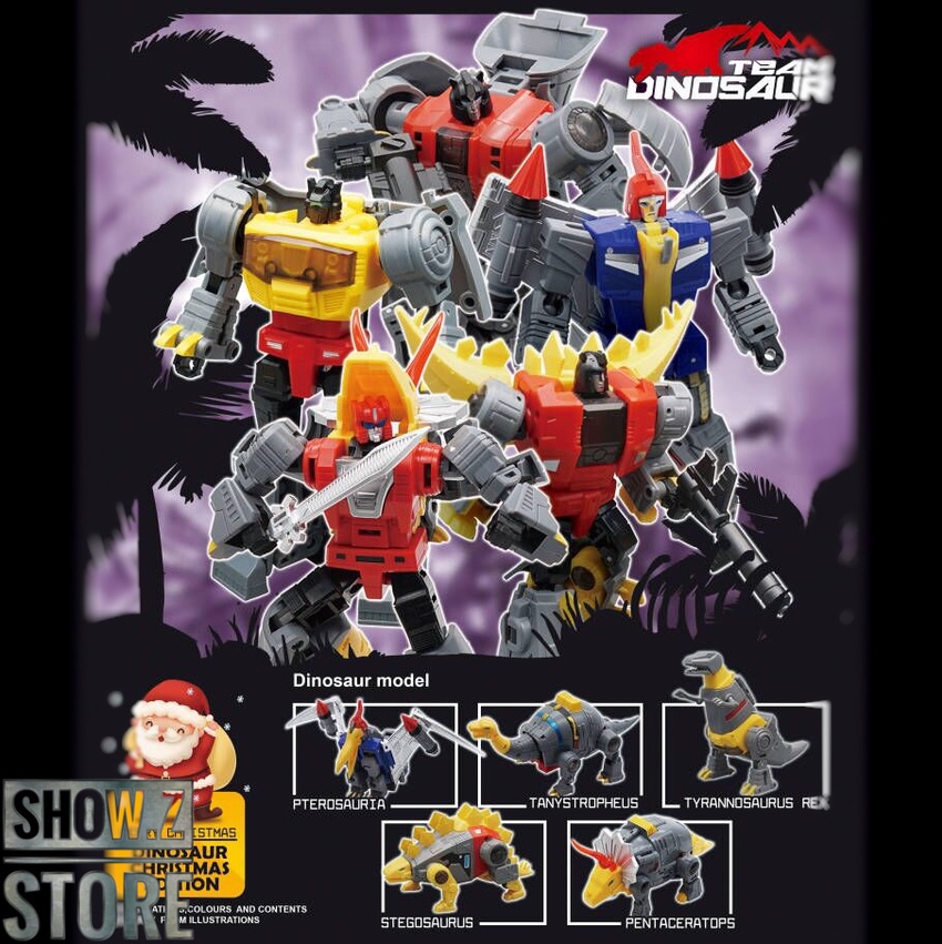 MechFansToys MF-21N(Christmas)/22N/23N/24N/25N Swoop/Slag/Sludge/Snarl/Grimlock Set of 5