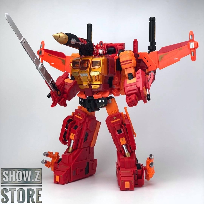 FansHobby MB-06D Power Baser Optimus Prime & MB-11D God Armor God Bomber Orange Version Set of 2