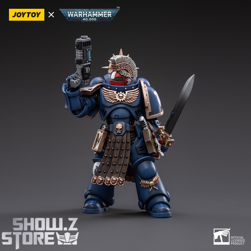 JoyToy Source 1/18 Warhammer 40K Space Ultramarines Veteran Sergeant Icastus