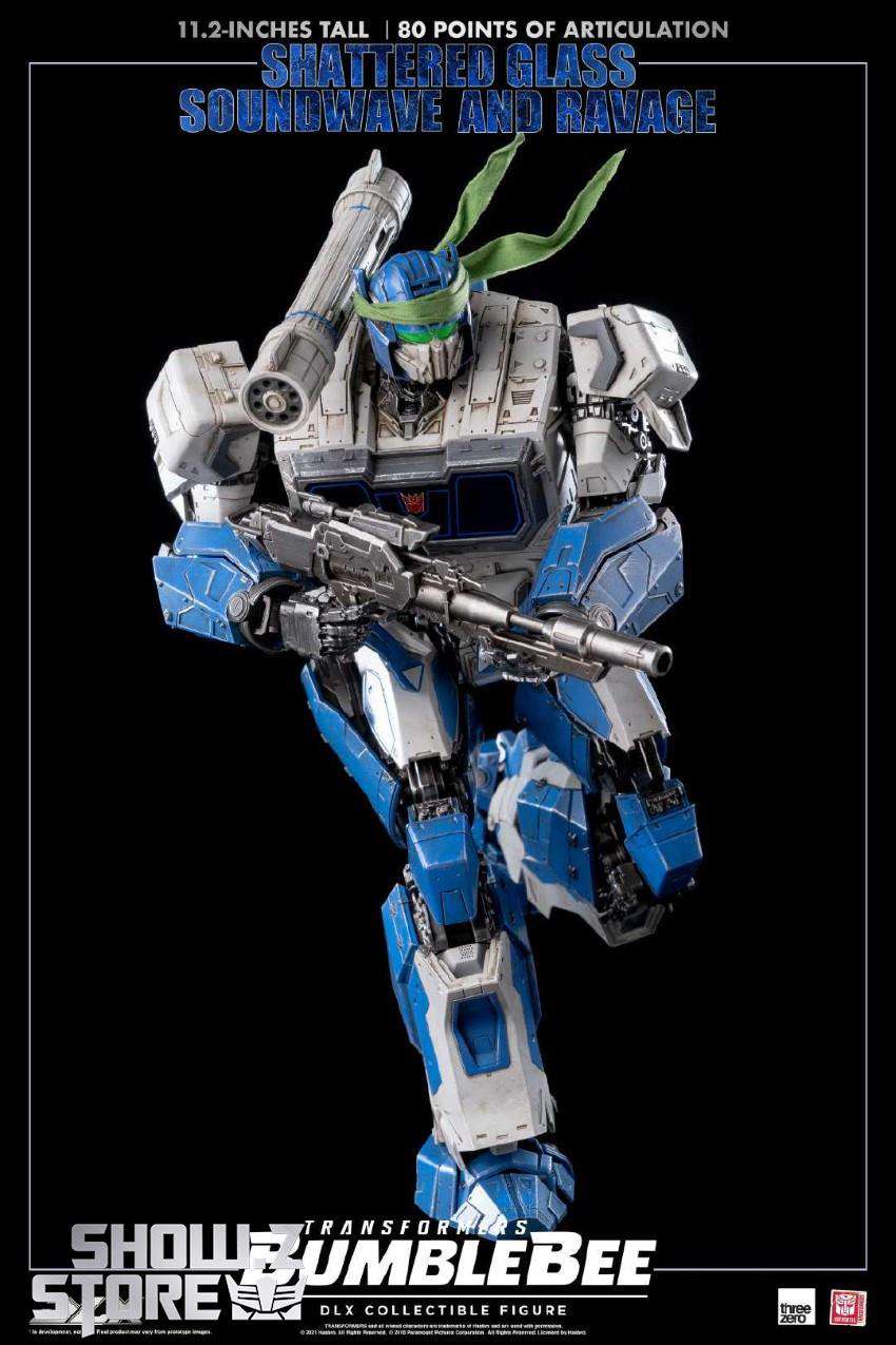 スリーゼロ3Z0160-EX DLXシャッタード グラス サウンドウェーブ限定版 ThreeZero & Hasbro 3Z0160-EX 3Z04121W0 DLX Shattered Glass