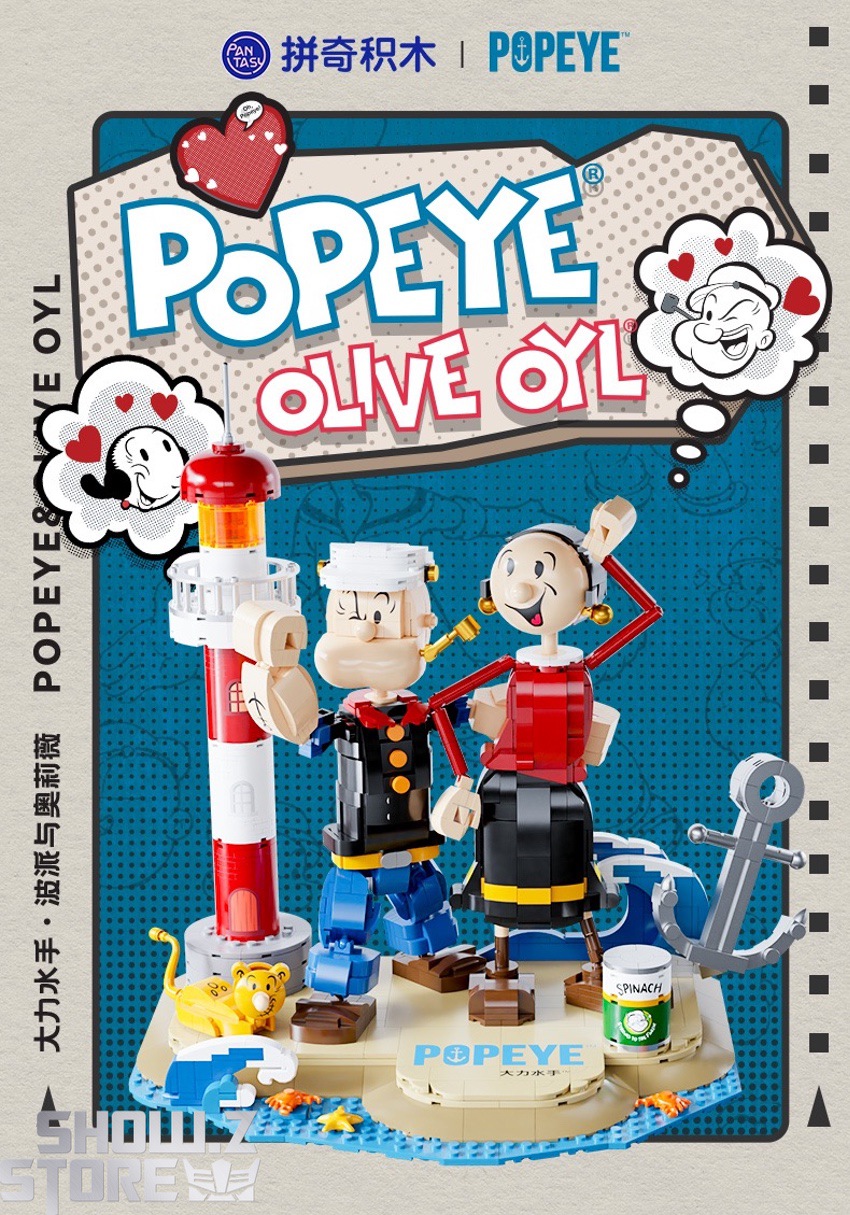Pantasy 86401 Popeye Pop Eye Oliver Building Blocks | ShowZStore.com