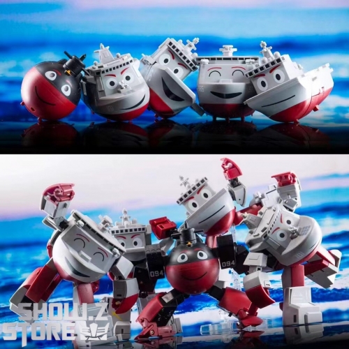 toyseasy 戦艦ロボットフィギュア　4体セット Toyseasy YW-2222 Naval Mini Fleet Set of 5 | ShowZStore.com