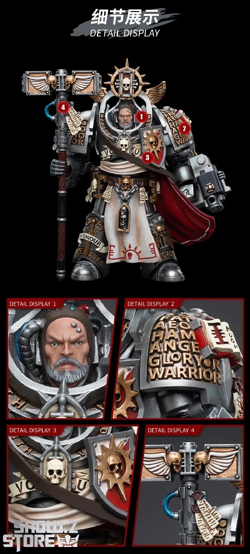 JoyToy Source 1/18 Warhammer 40K Grey Knights Grand Master Voldus