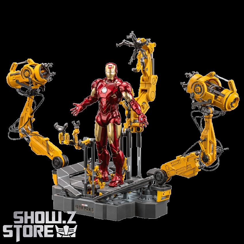 ZT Toys 1/10 Iron Man Mark 4 w/ Suit-Up Gantry Action Figure Set