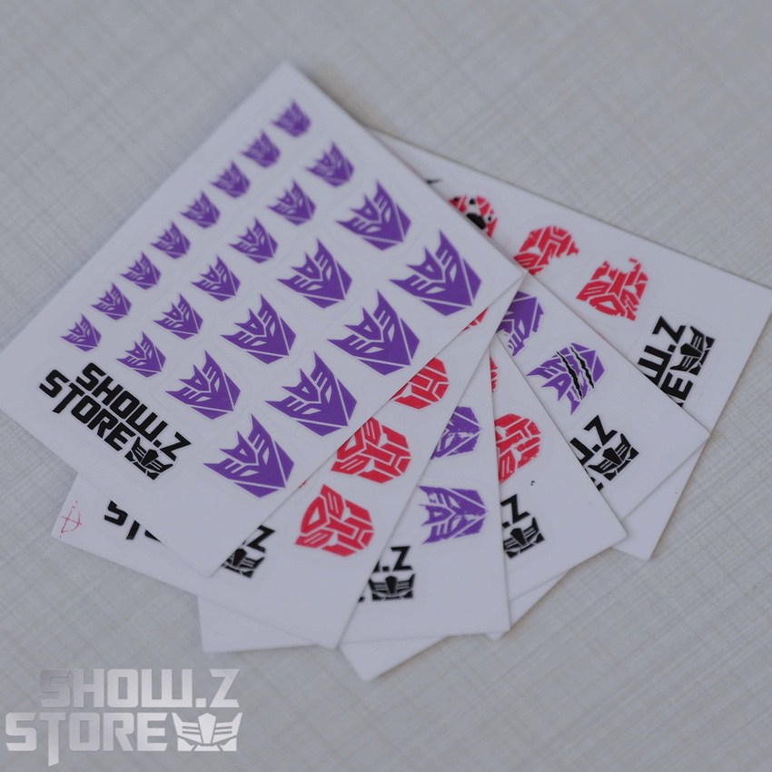 [Coming Soon] Transformers Symbol Transparent Sticker Set of 6
