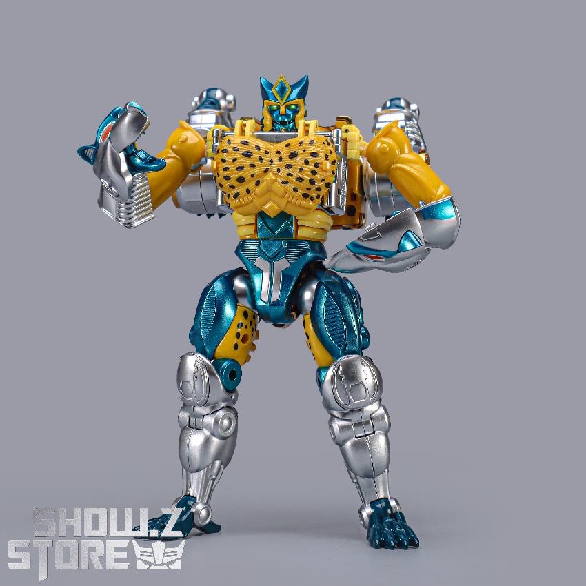 TransArt BWM-03 Metal Leopard Commander Transmetal Cheetor Metallic Version