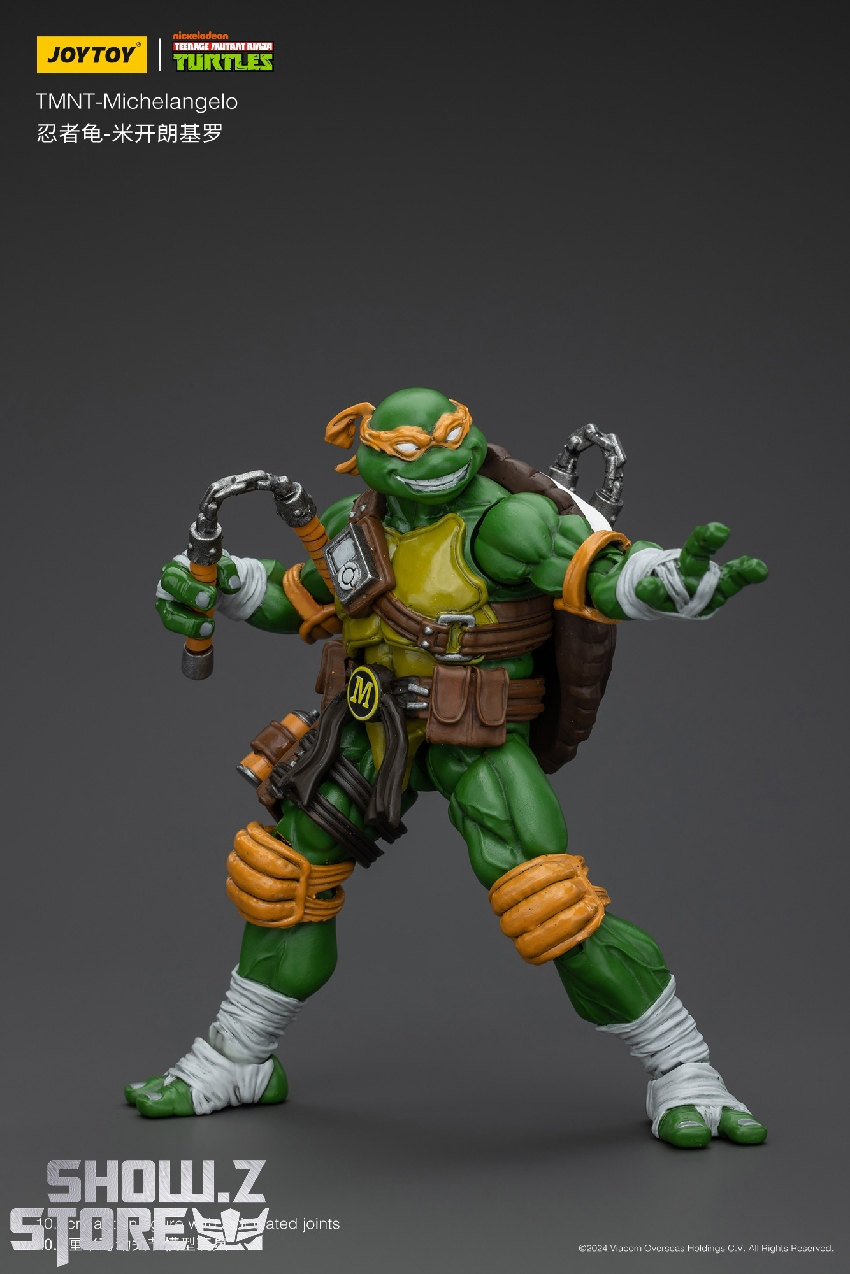 レア アングラTop Hooter x Michaelangelo JoyToy 1/18 Teenage Mutant Ninja Turtles TMNT Michelangelo
