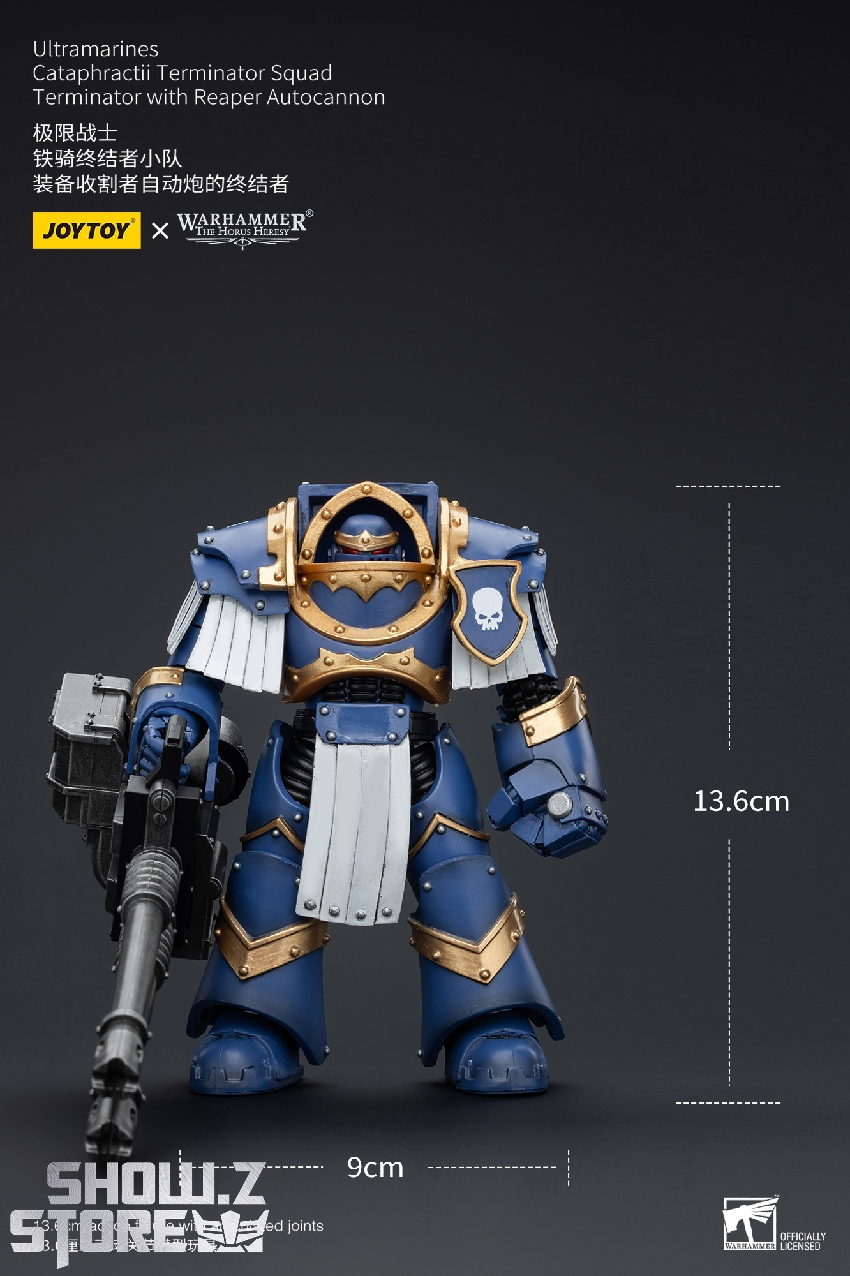 JOYTOY Warhammer 40k Ultramarines Terminator - 1/18 Scale Action Figure With Reaper Autocannon